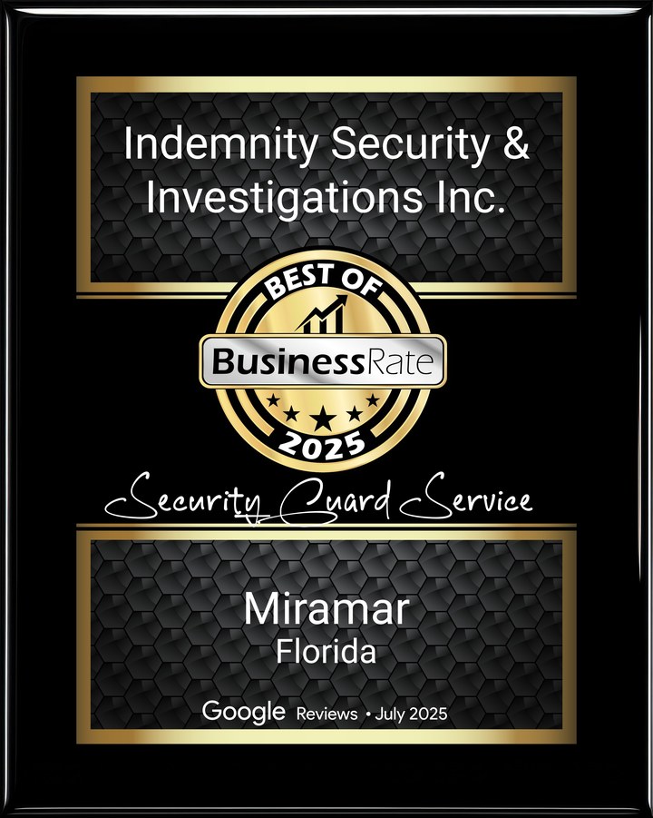 Best of BusinessRate 2025 — Security Guard Service, Miramar, Florida