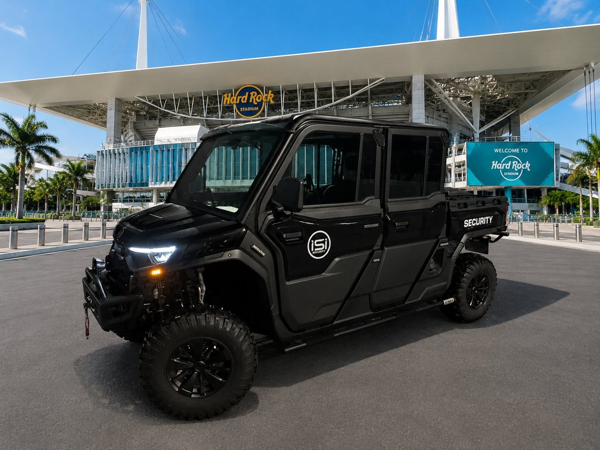 ISI marked patrol vehicle at Hard Rock Stadium