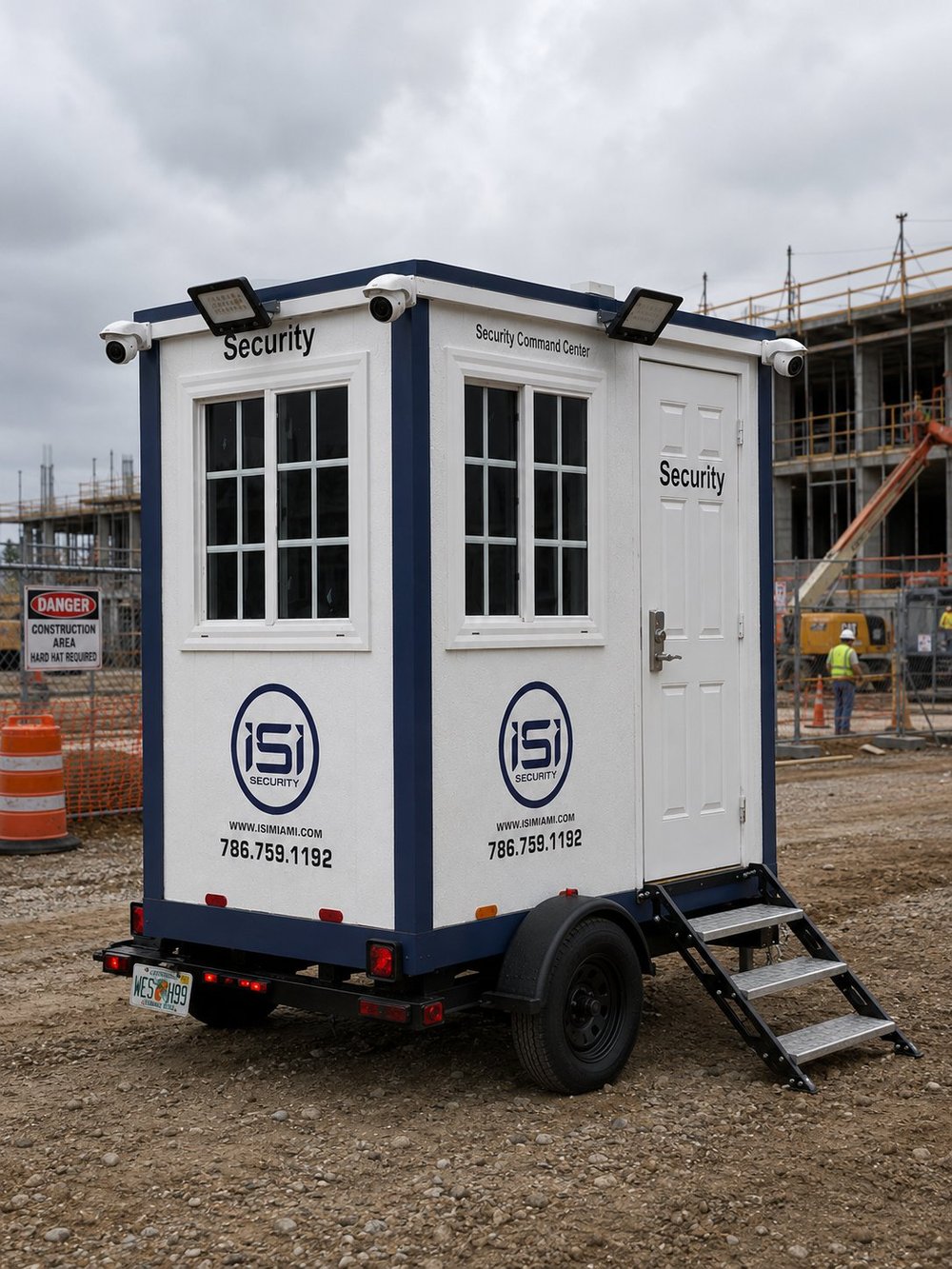 ISI mobile security command center deployed at a construction site